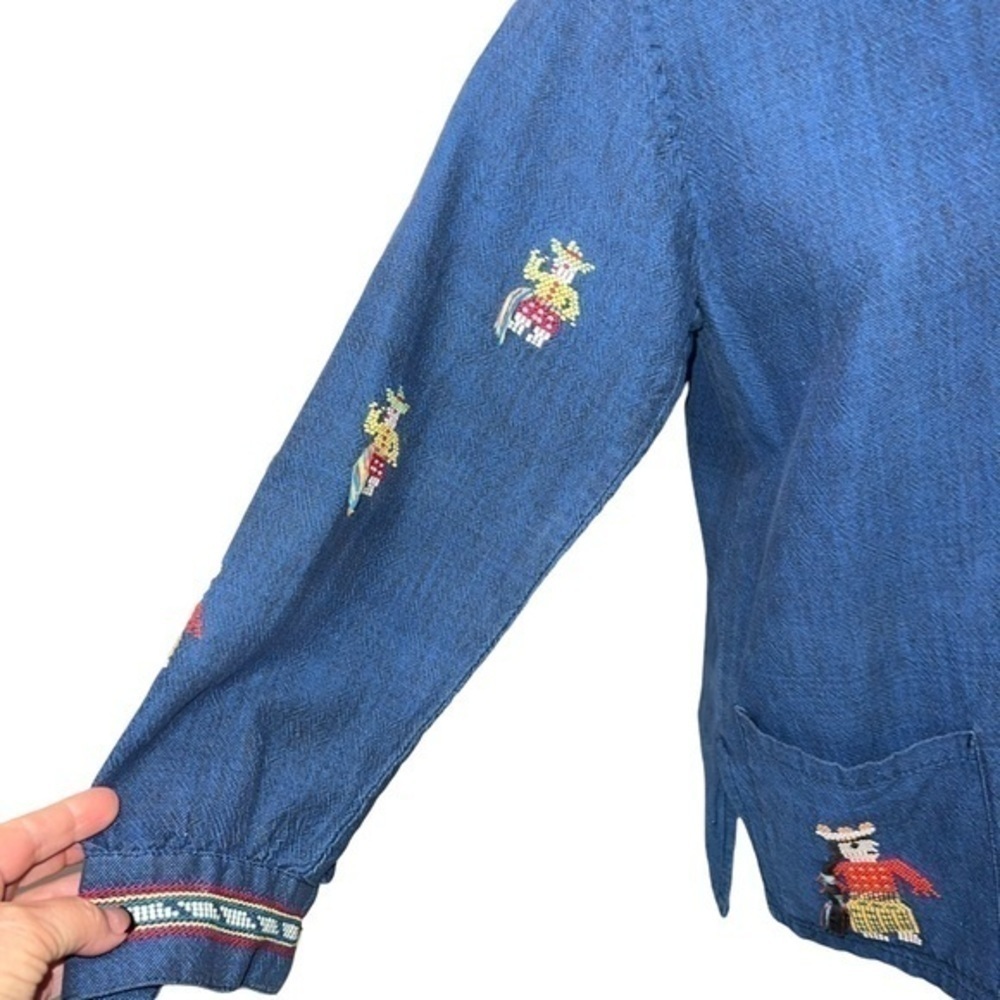 Embroidered/Needle Point Peruvian Type Shacket - image 8